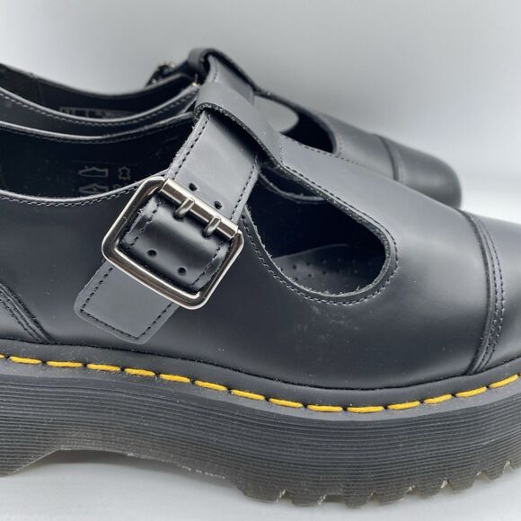 Dr Martens Bethan Platform Shoes Women 9 EU 41 Black Buckle Mary Jane Boho NWOB - Picture 5 of 12